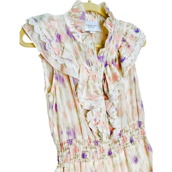 The Shirt by Rochelle Behrens Ruffled Floral Sleeveless Mini Dress Small - Picture 3 of 5